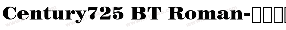 Century725 BT Roman字体转换